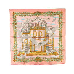 Hermes Carre 90 ENVOL Flying Dove Birdcage Scarf Muffler Pink Multicolor Silk Women's HERMES