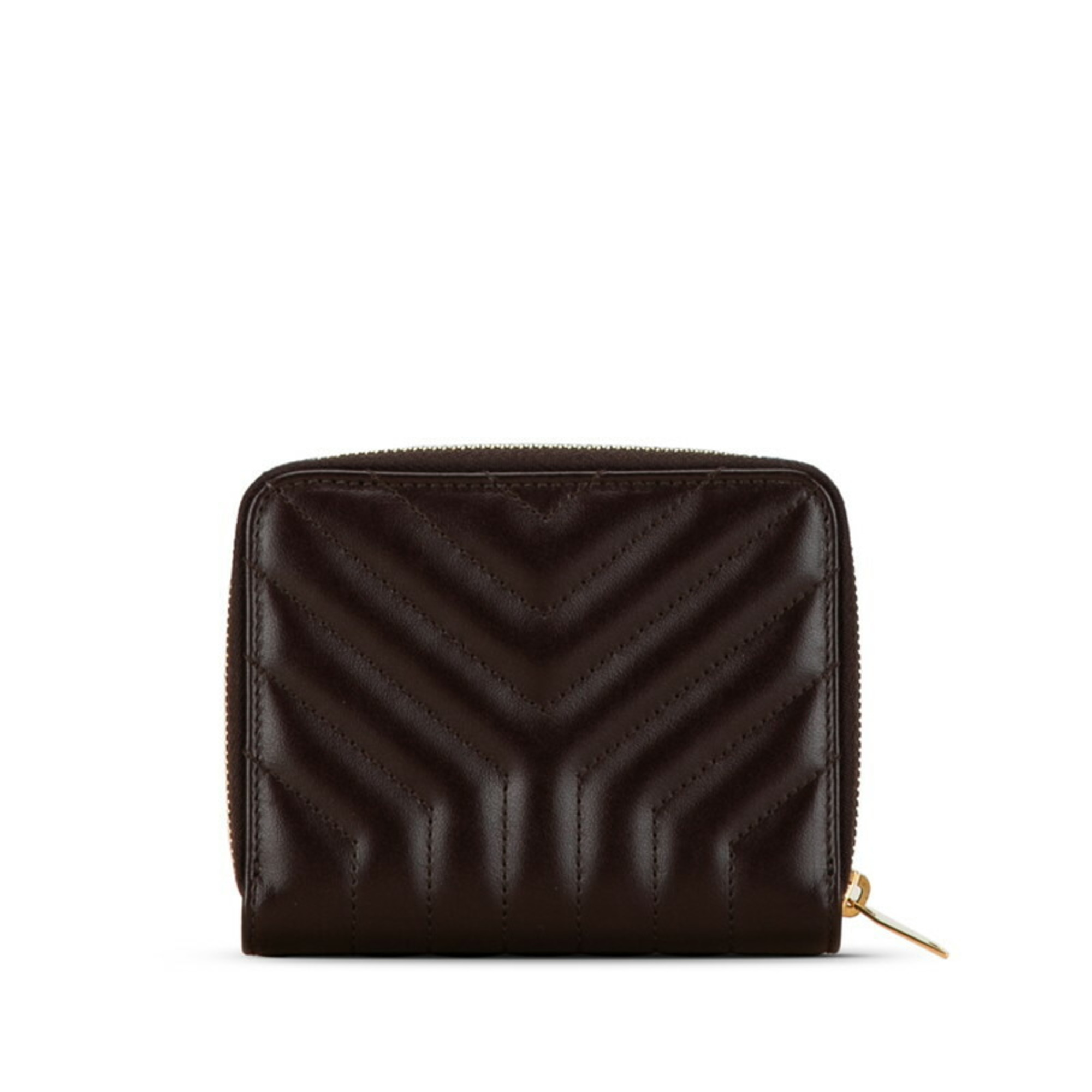 Saint Laurent Quilted Joan Bi-fold Wallet Compact 668323 Wine Red Leather Women's SAINT LAURENT