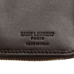 Saint Laurent Quilted Joan Bi-fold Wallet Compact 668323 Wine Red Leather Women's SAINT LAURENT