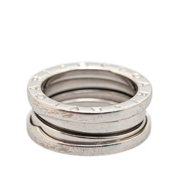 BVLGARI B.zero1 2-Band Ring #49 K18WG White Gold Women's