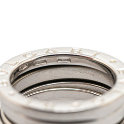 BVLGARI B.zero1 2-Band Ring #49 K18WG White Gold Women's