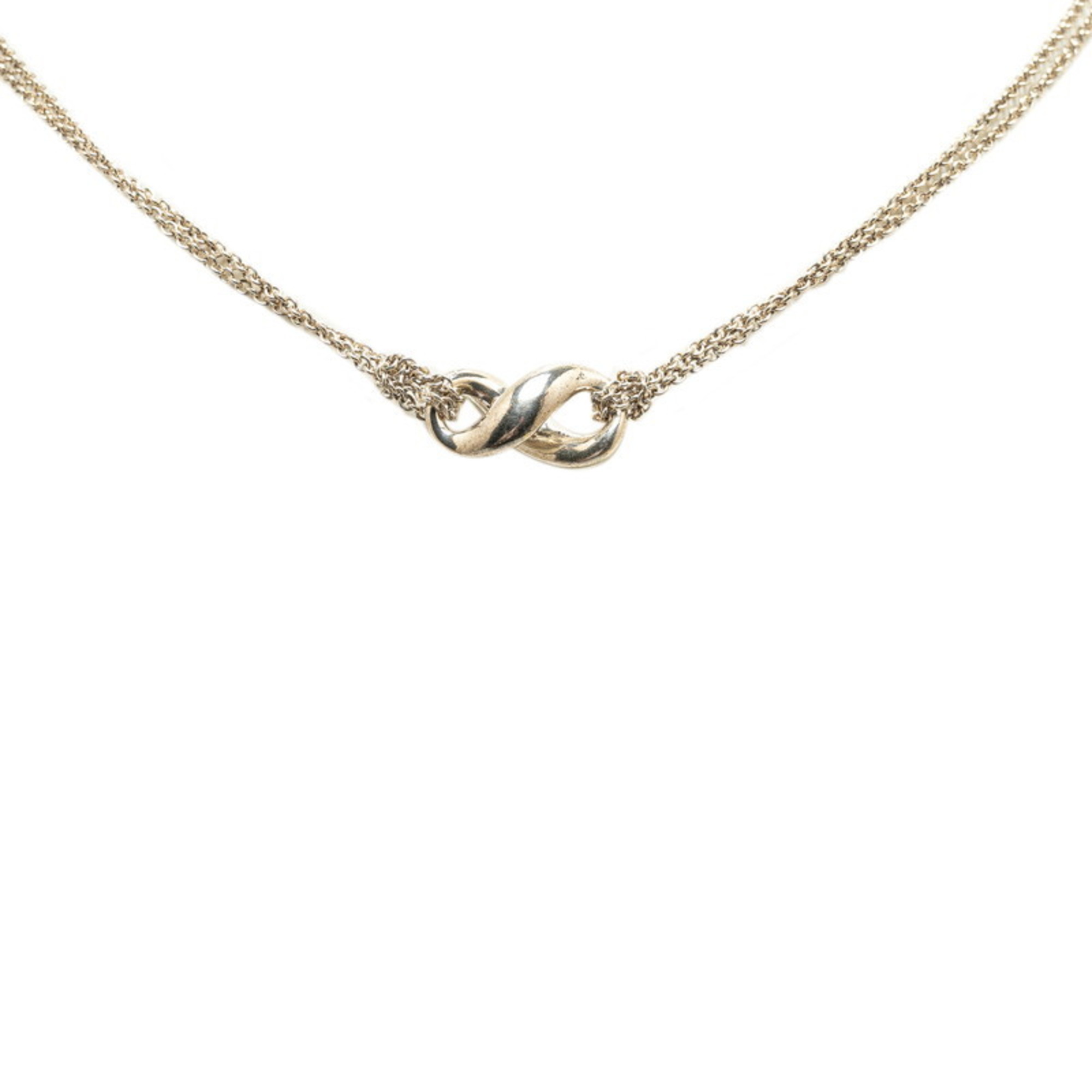 Tiffany Infinity Double Chain Necklace SV925 Silver Women's TIFFANY&Co.