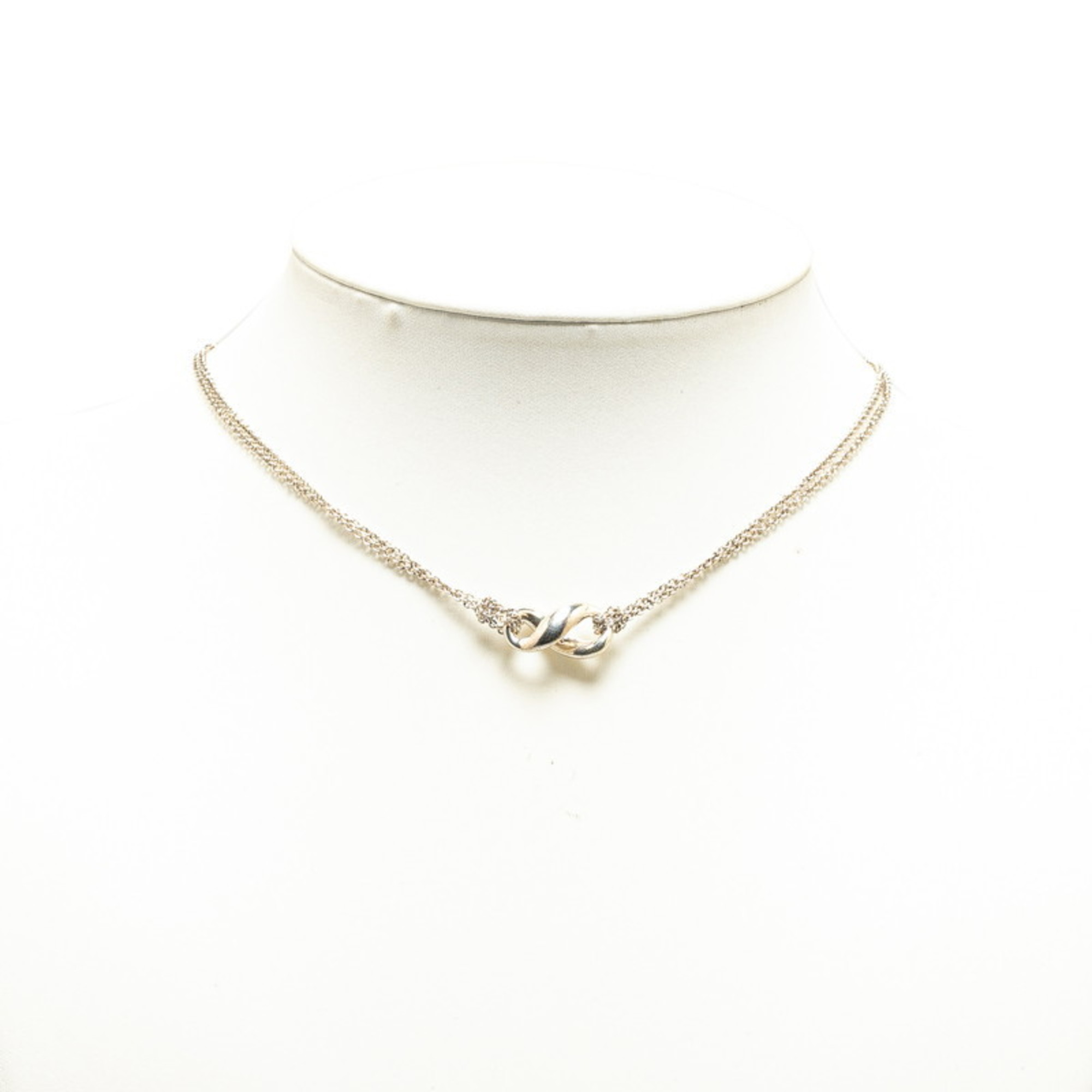 Tiffany Infinity Double Chain Necklace SV925 Silver Women's TIFFANY&Co.