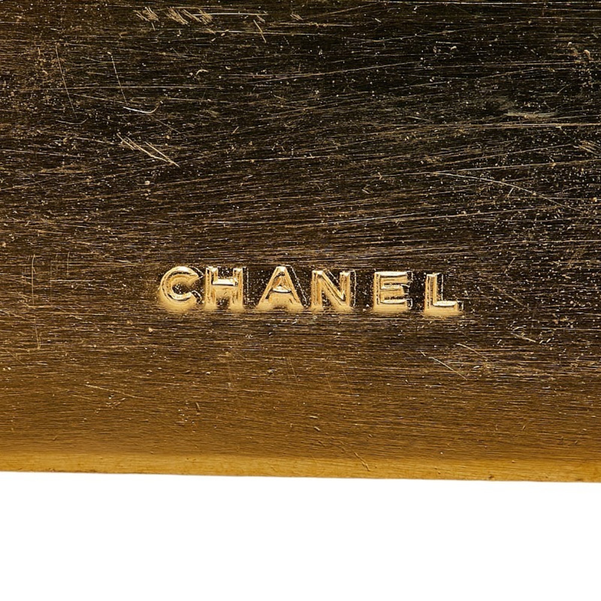 Chanel Plate Coco Mark Brooch Gold Plated Women's CHANEL