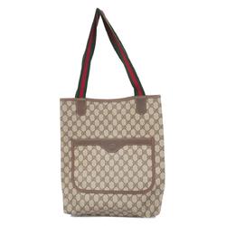 Gucci Tote Bag GG Supreme Sherry Line 002 58 6487 Brown Beige Women's