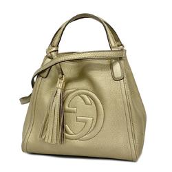 Gucci handbag Soho 336751 leather champagne gold ladies