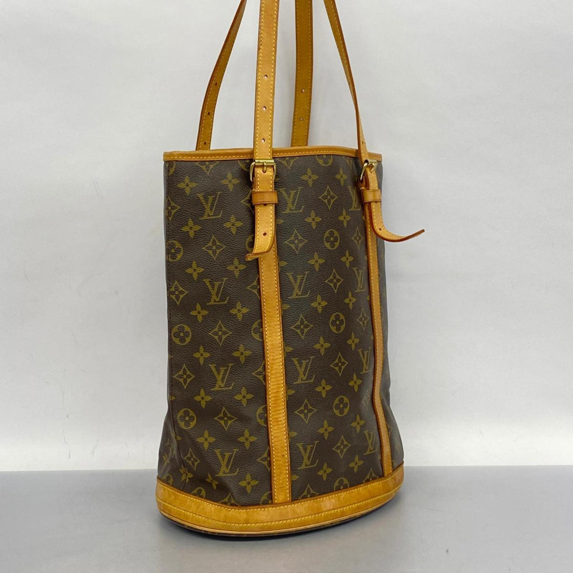 Louis Vuitton Tote Bag Monogram Bucket GM M42236 Brown Women's