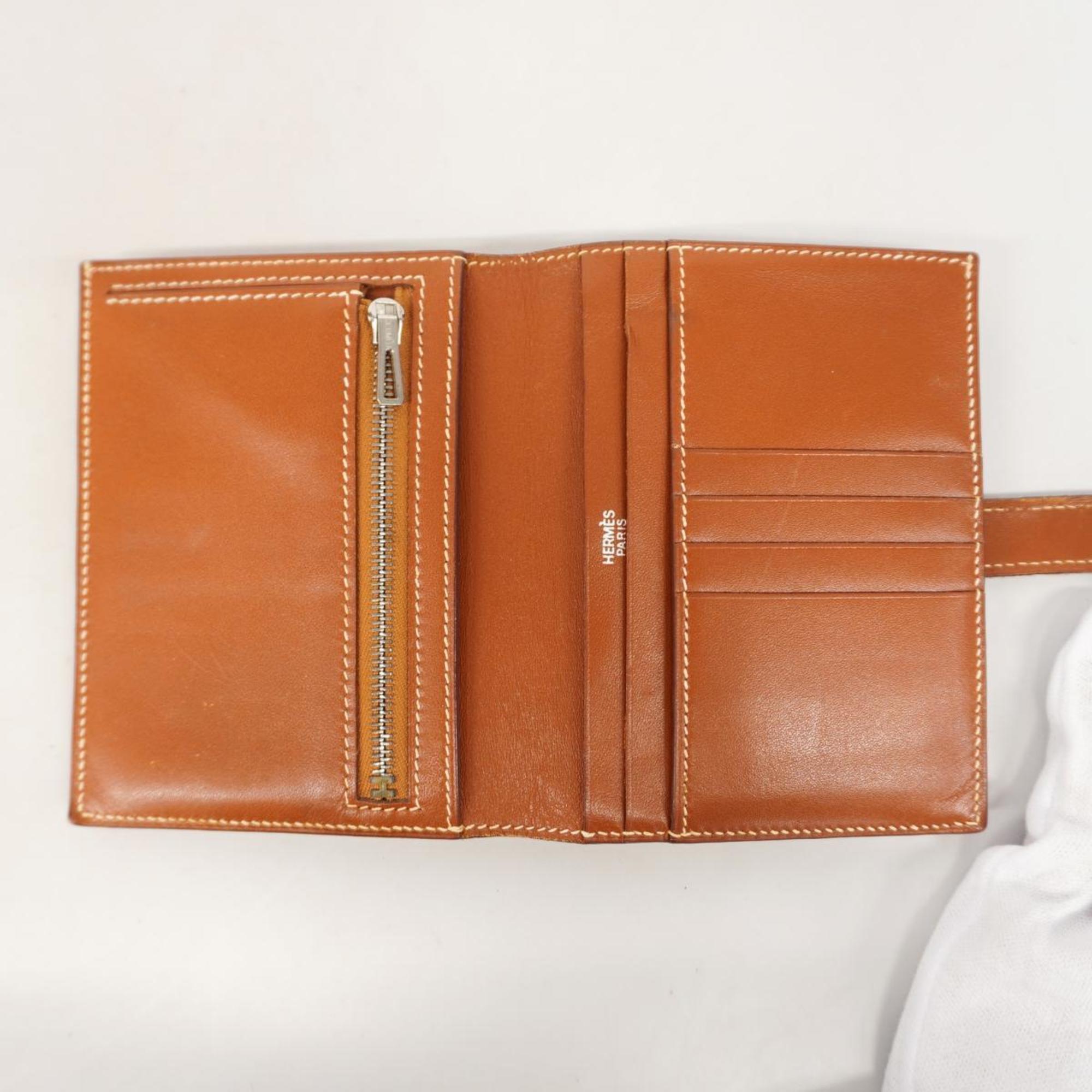 Hermes Wallet Bearn Compact H Stamp Barenia Forbes Men's Women's