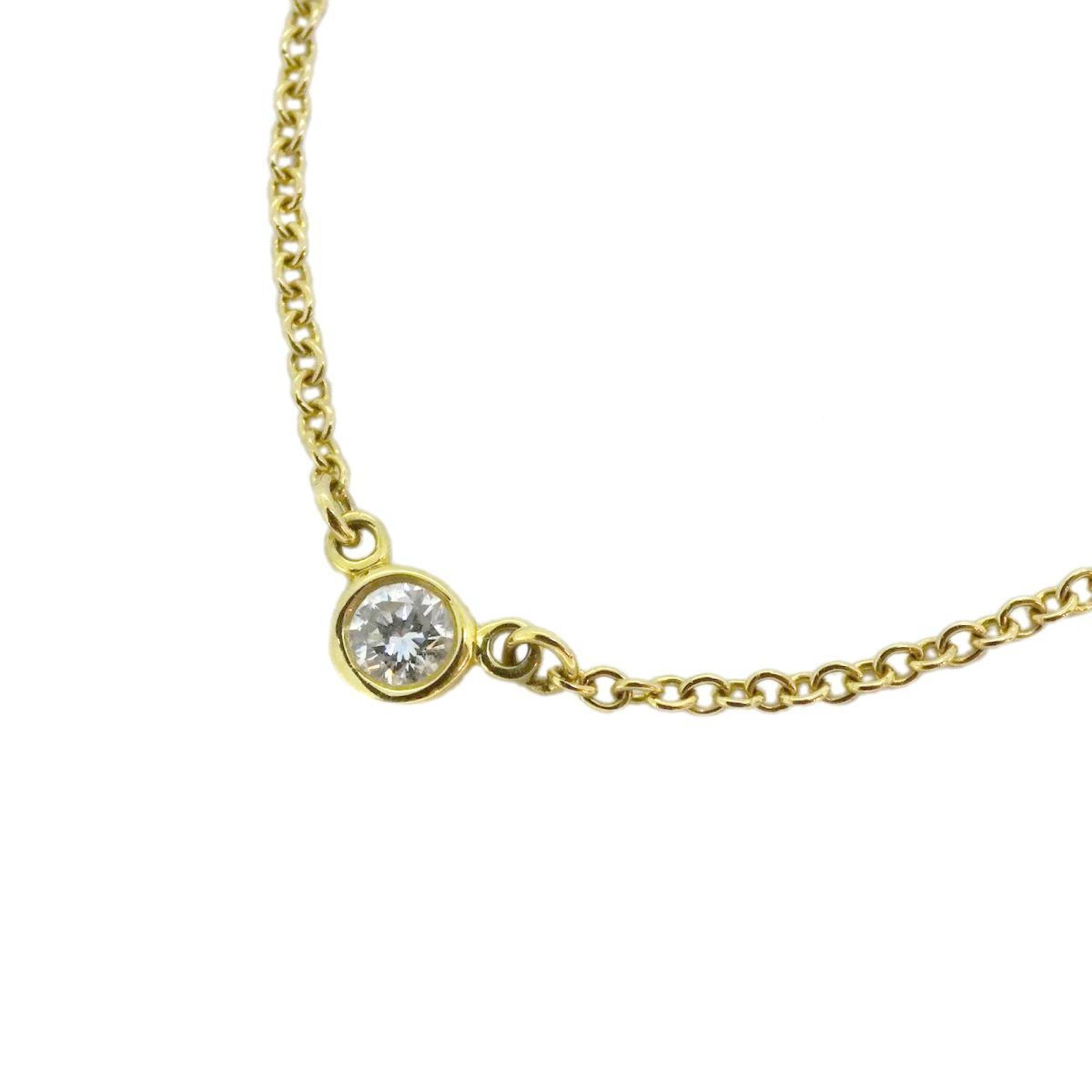 Tiffany Necklace by the Yard 1PD Diamond K18YG Yellow Gold Women's