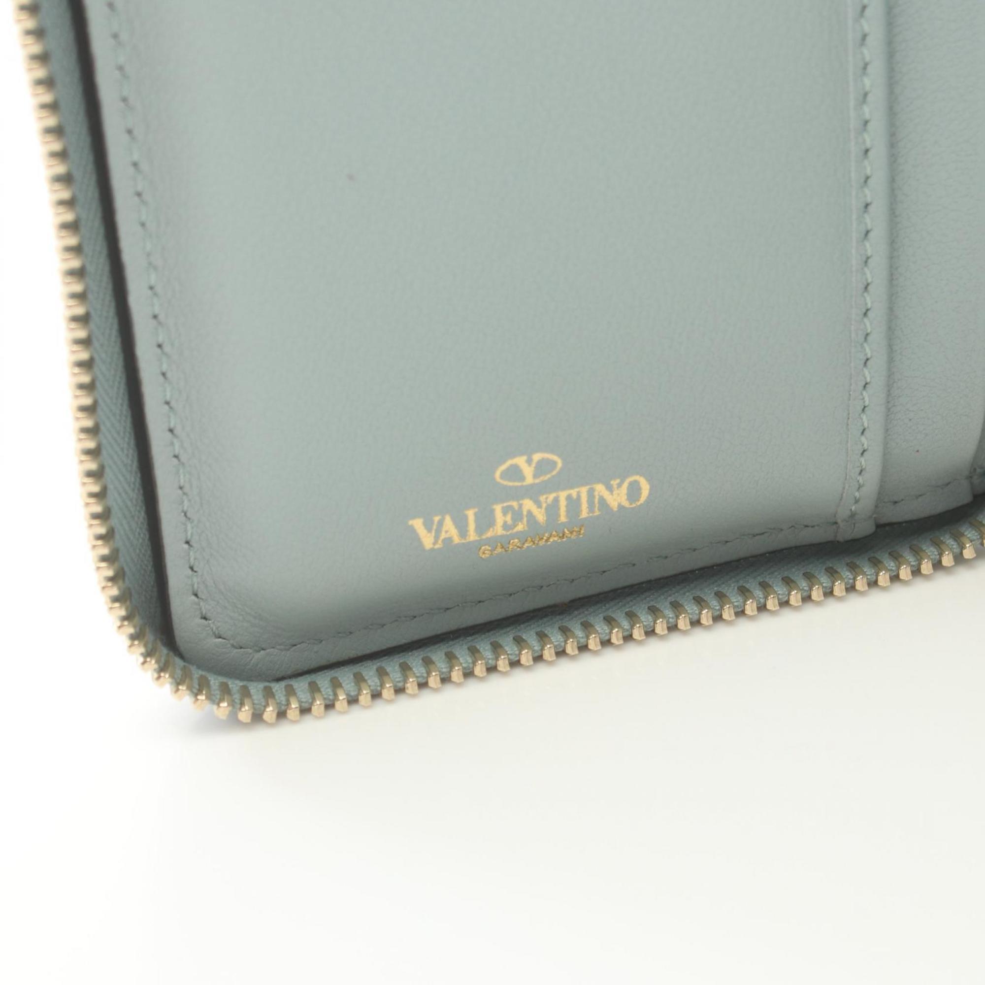 Valentino Round Wallet Leather Women's Green