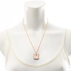 Hermes HERMES Asdukur PM Necklace GP (Gold Plated) Veau Swift Ladies Gold Blue