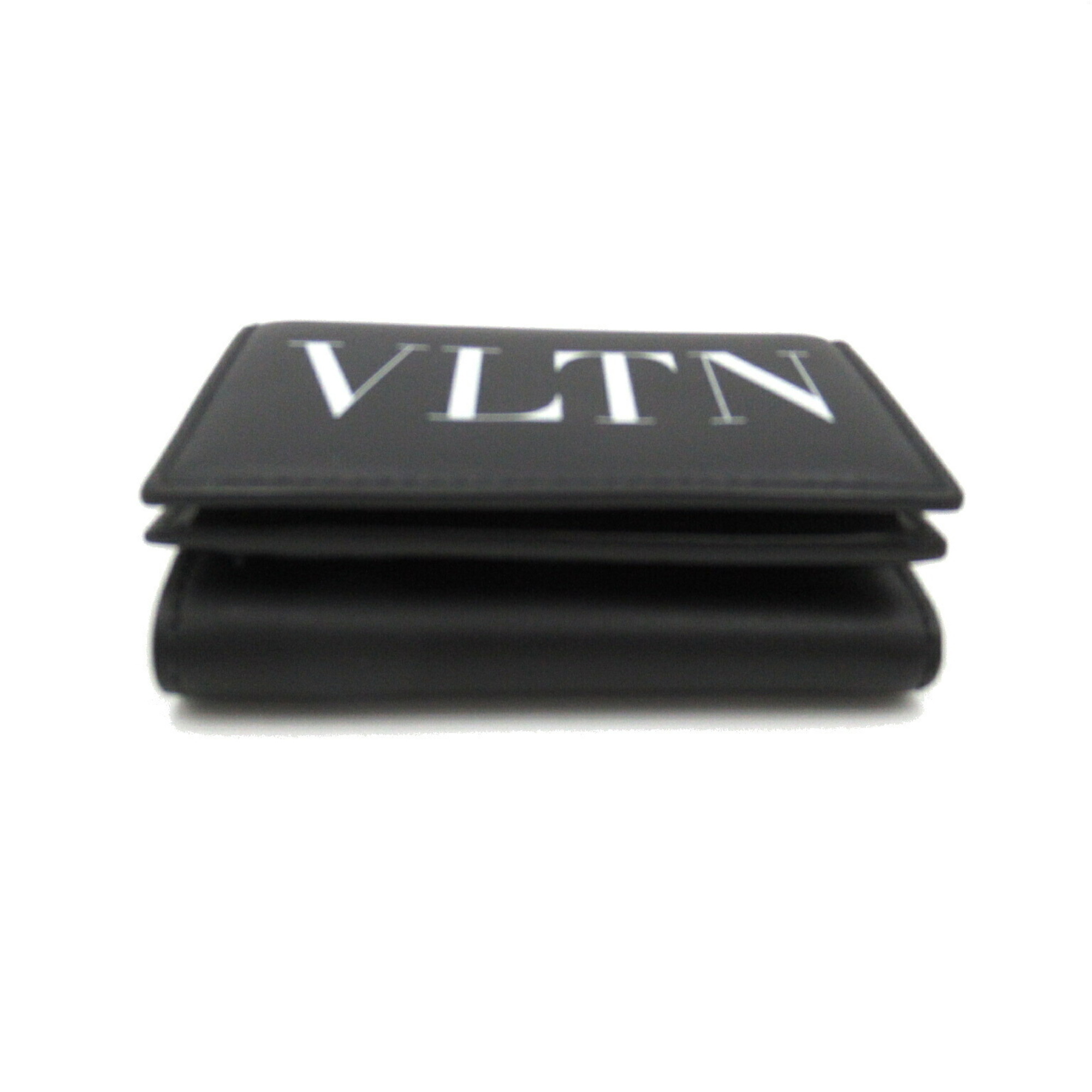 Valentino Tri-fold Wallet Leather Men's Women's Black WY2P0P93LVN 0NO