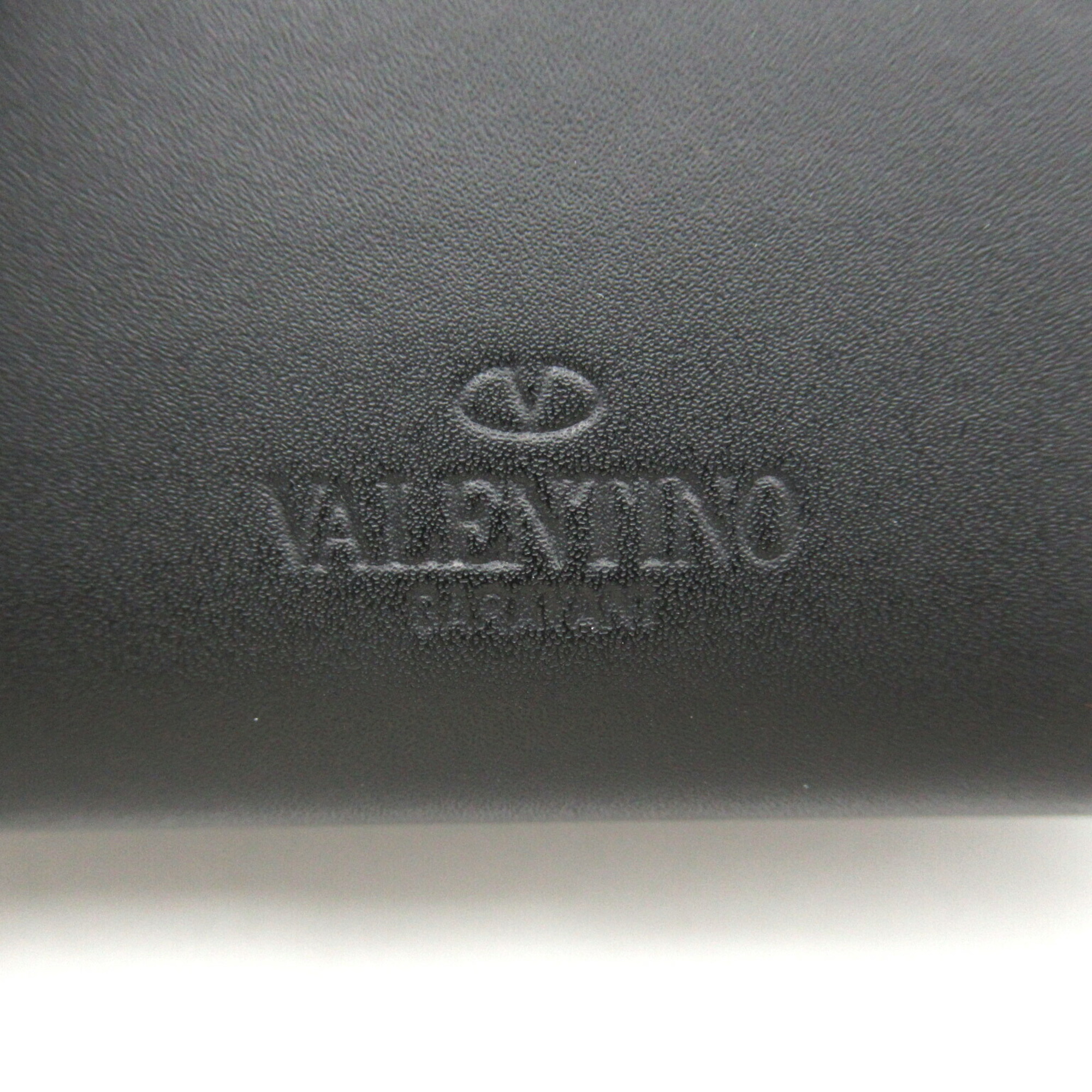 Valentino Tri-fold Wallet Leather Men's Women's Black WY2P0P93LVN 0NO