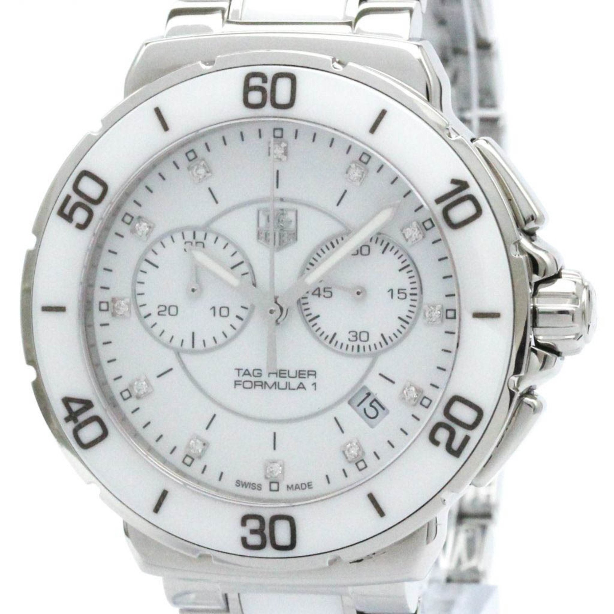 Polished TAG HEUER Formula 1 Chronograph Diamond Ceramic Watch CAH1211 BF575138