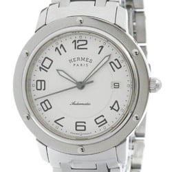 Polished HERMES Clipper Classic Steel Automatic Mens Watch CP2.810 BF575217