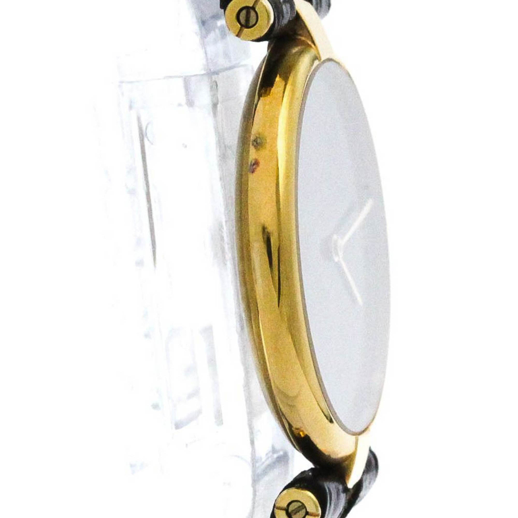 CARTIER Must Vandome Gold Plated Leather Quartz Unisex Watch 590003 BF575193