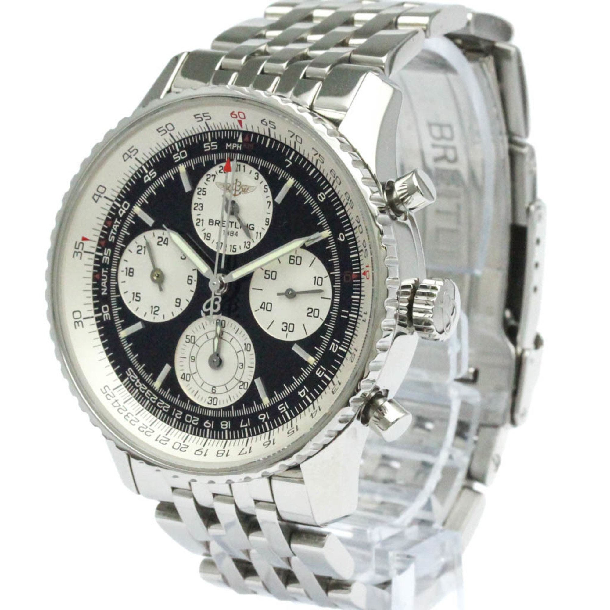 Polished BREITLING Navitimer Twin Sixty Steel Automatic Watch A39022 BF572593