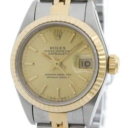 Polished ROLEX Datejust 69173 18K Gold Steel Automatic Ladies Watch BF575192