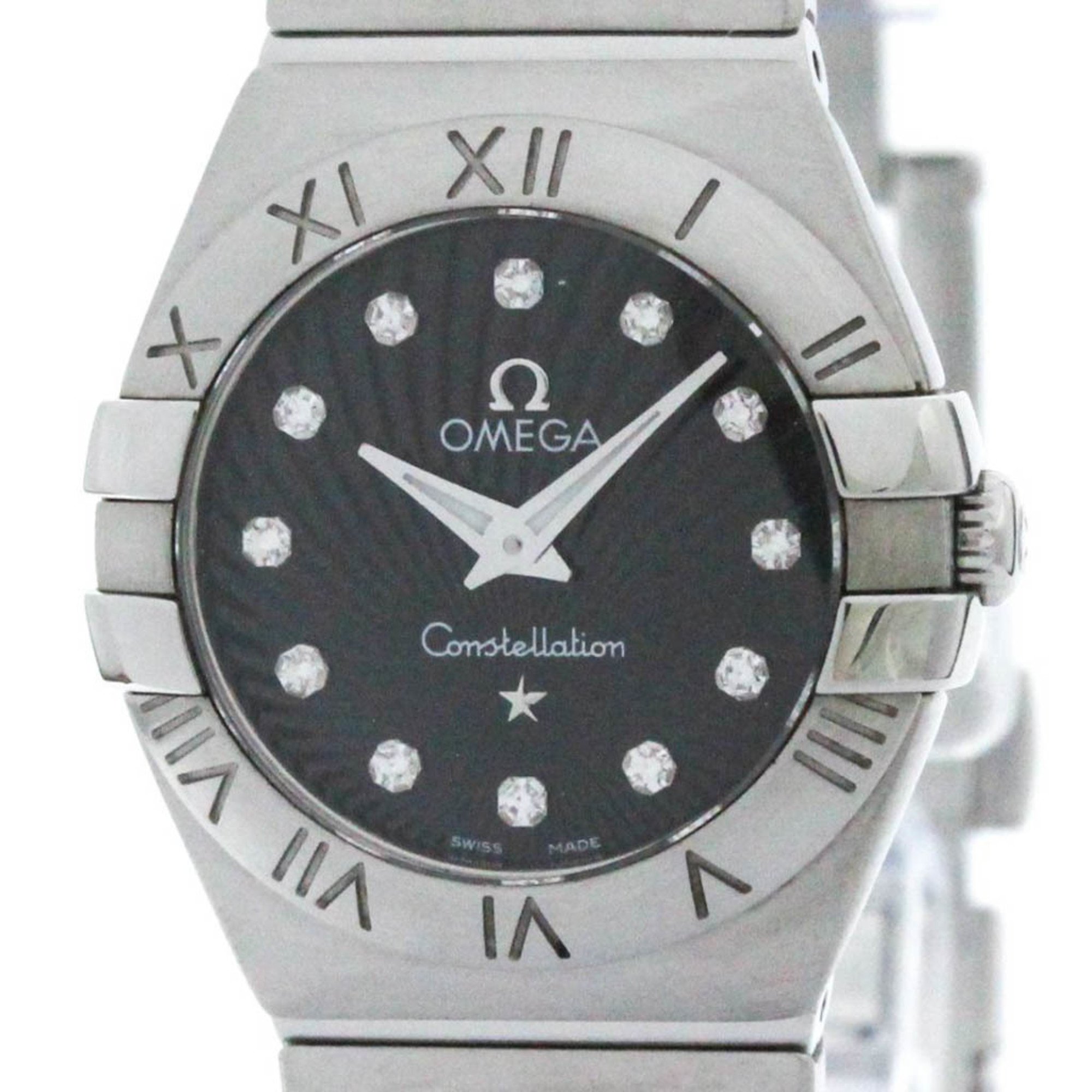 OMEGA Constellation Brush Diamond Steel Watch 123.10.24.60.51.001 BF575202