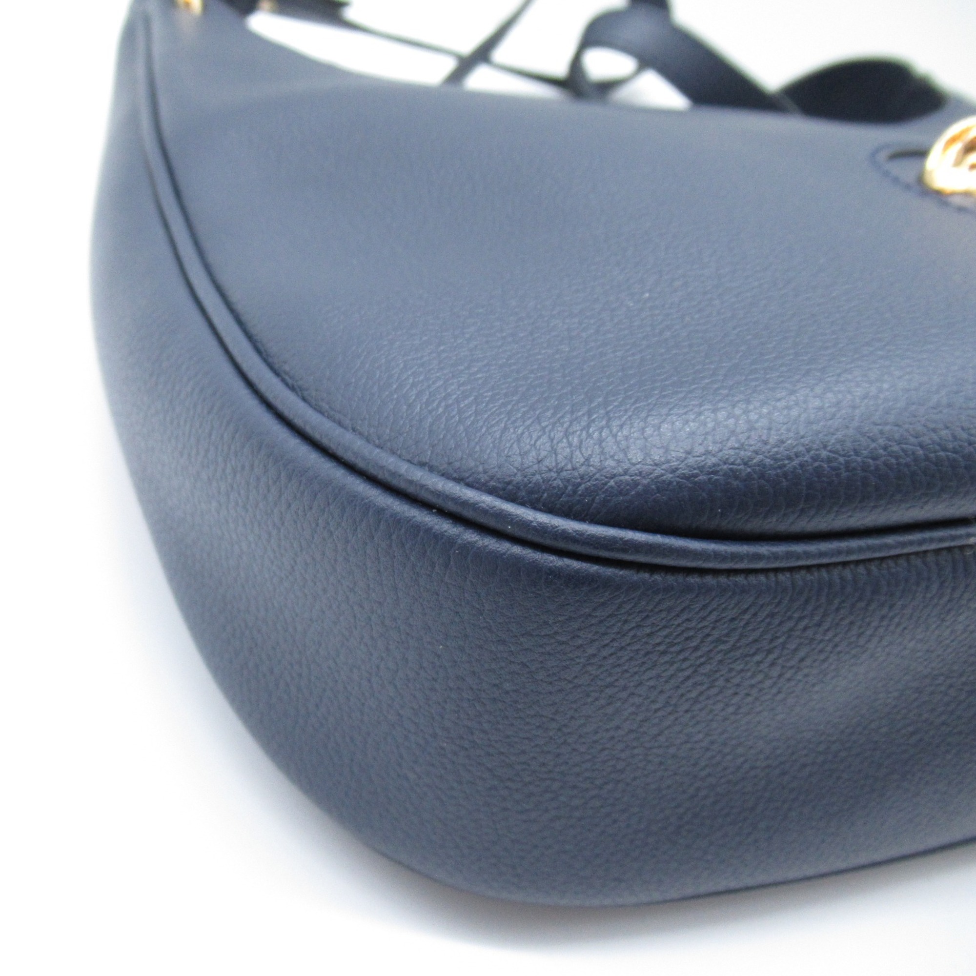 Versace VERSACE 2way shoulder bag leather ladies navy