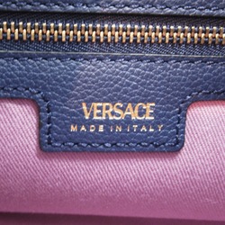 Versace VERSACE 2way shoulder bag leather ladies navy