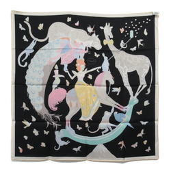 Hermes HERMES Carré 90 "Hermes Story" Scarf Silk Women's Black