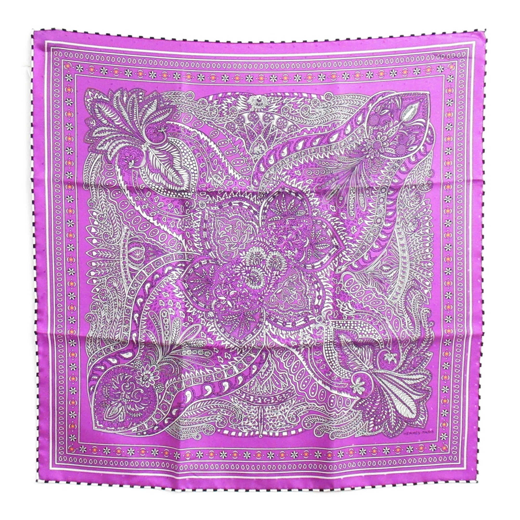 Hermes HERMES Carre 55 Scarf Muffler/Scarf Silk Women's Purple