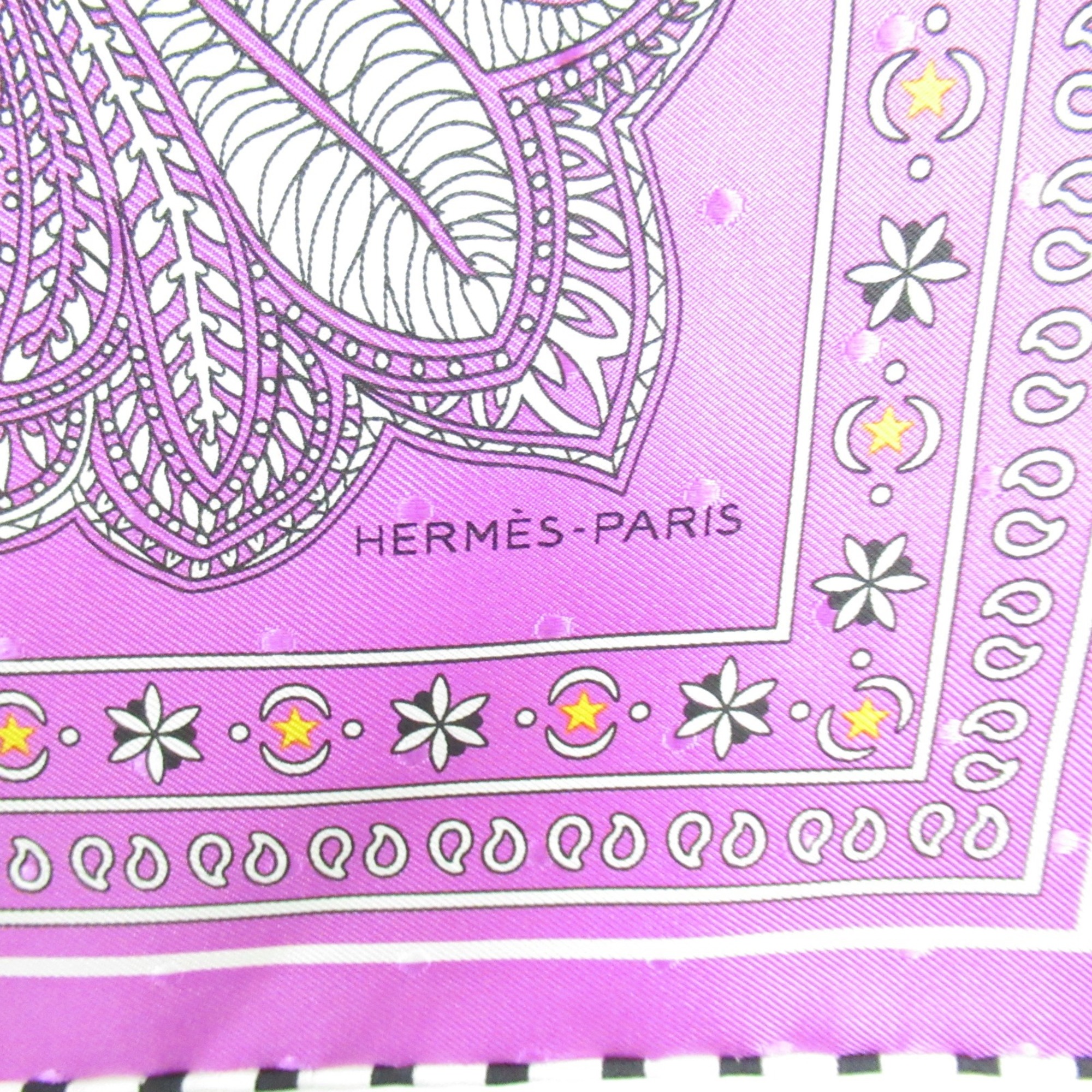 Hermes HERMES Carre 55 Scarf Muffler/Scarf Silk Women's Purple