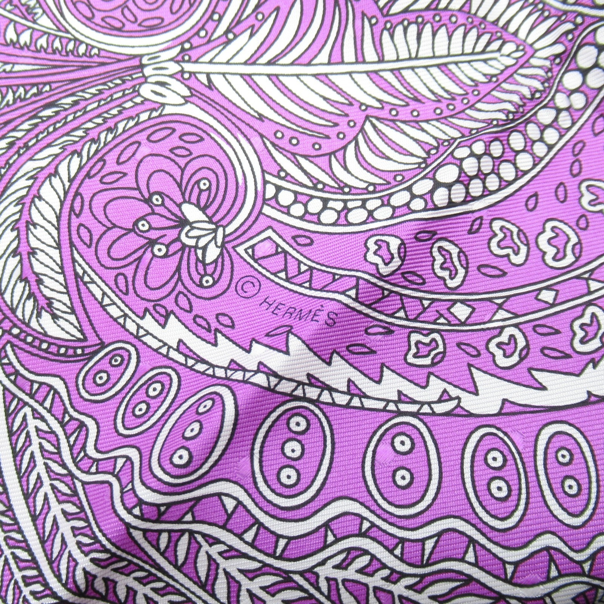 Hermes HERMES Carre 55 Scarf Muffler/Scarf Silk Women's Purple