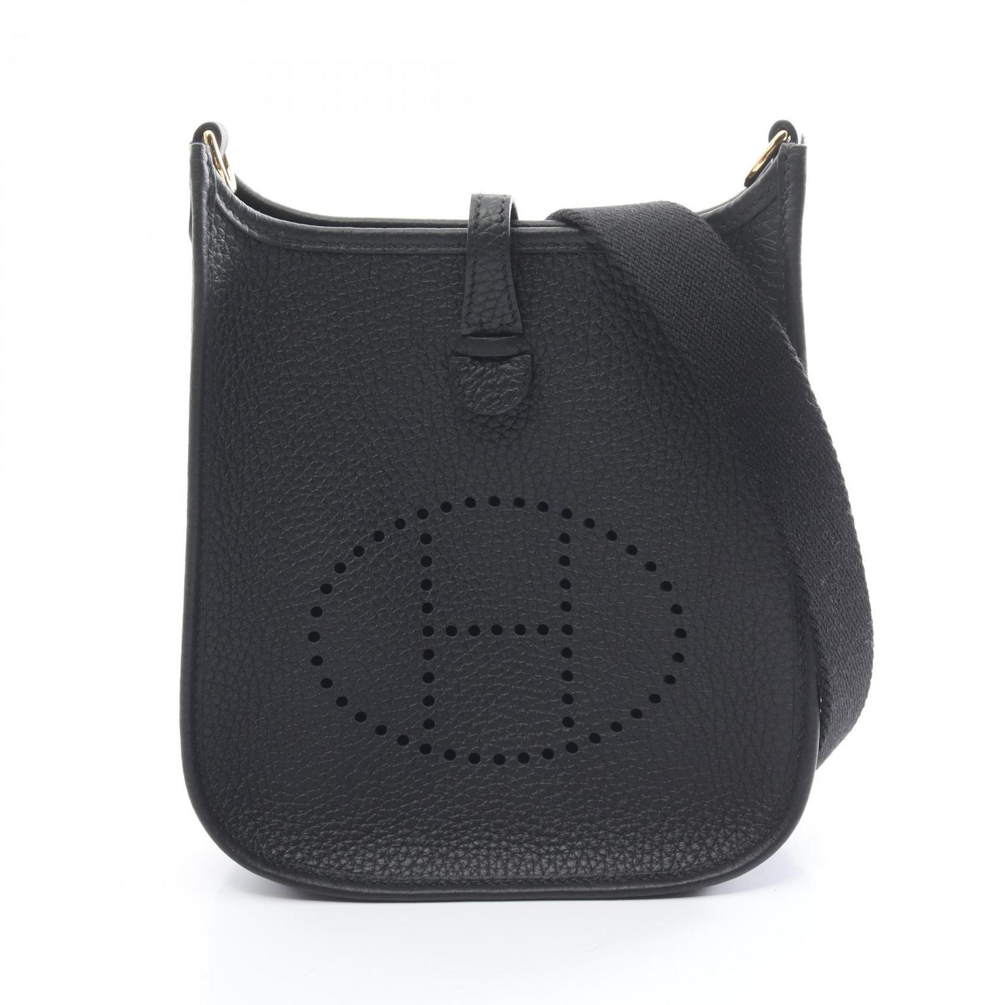 Hermes HERMES Evelyn TPM Amazon Shoulder Bag Taurillon Clemence Women's Black