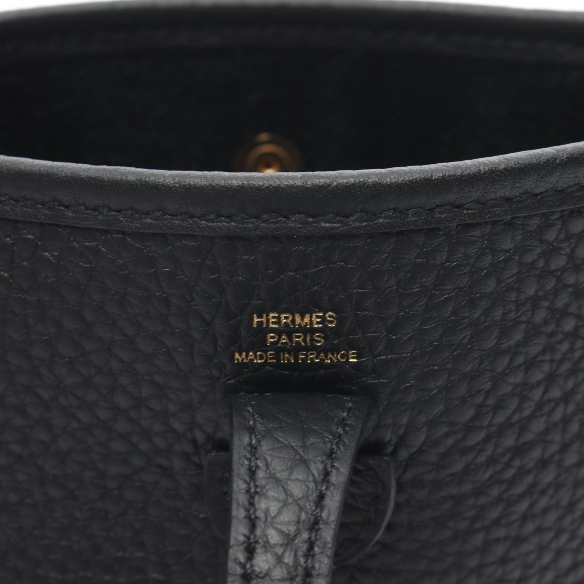 Hermes HERMES Evelyn TPM Amazon Shoulder Bag Taurillon Clemence Women's Black