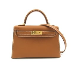 Hermes Kelly 2 Shoulder Bag, Leather, Epsom Women's, Brown