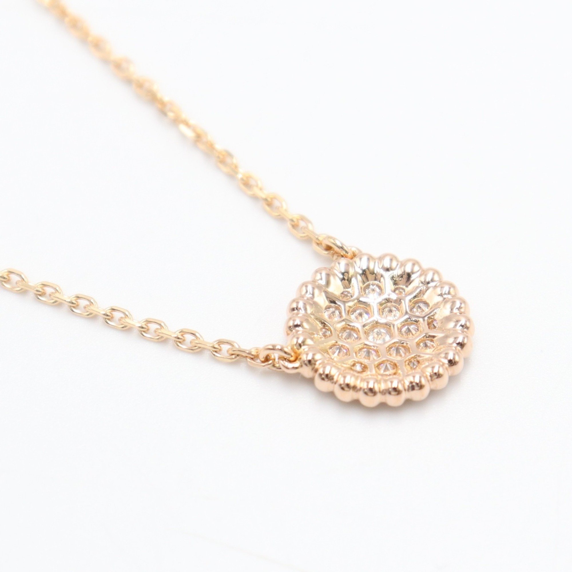 Van Cleef & Arpels Perlée Diamond Pendant Necklace K18PG (Pink Gold) Ladies Clear VCARO9PE00