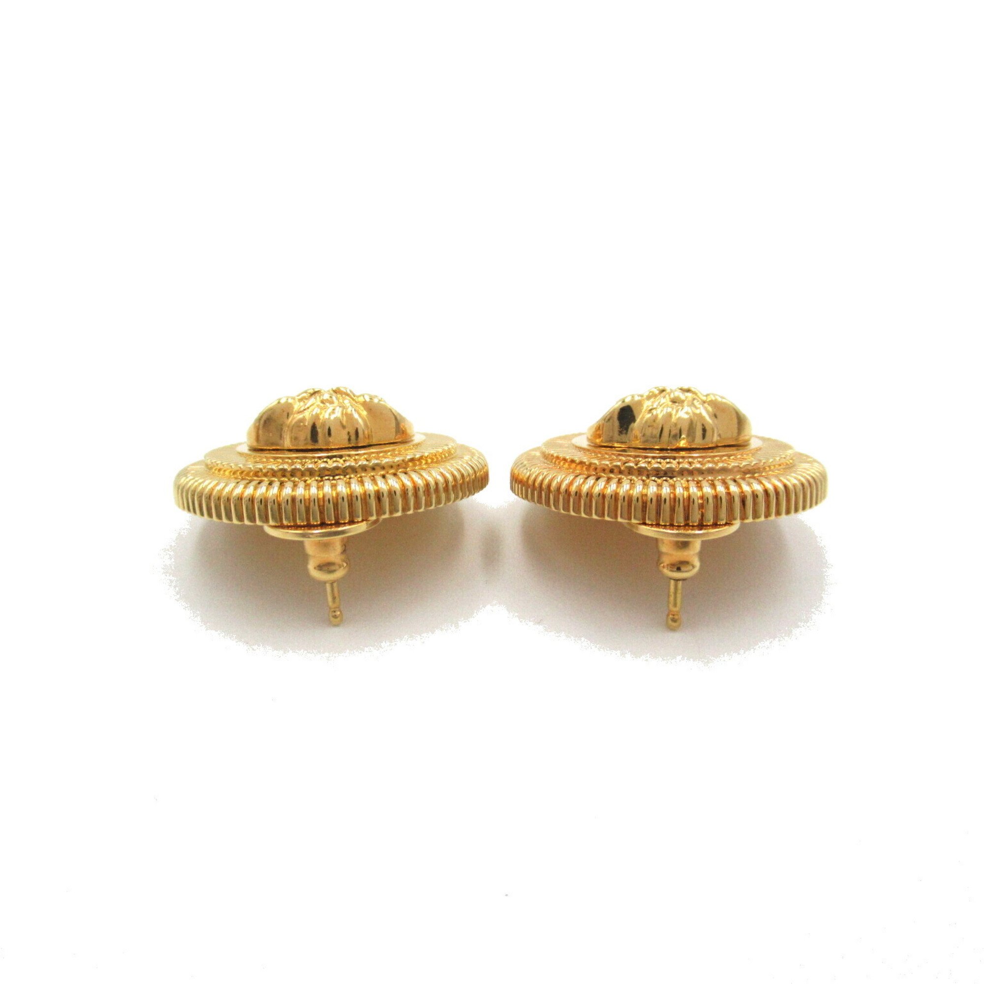 Versace Medusa Earrings GP (Gold Plated) Women's Gold