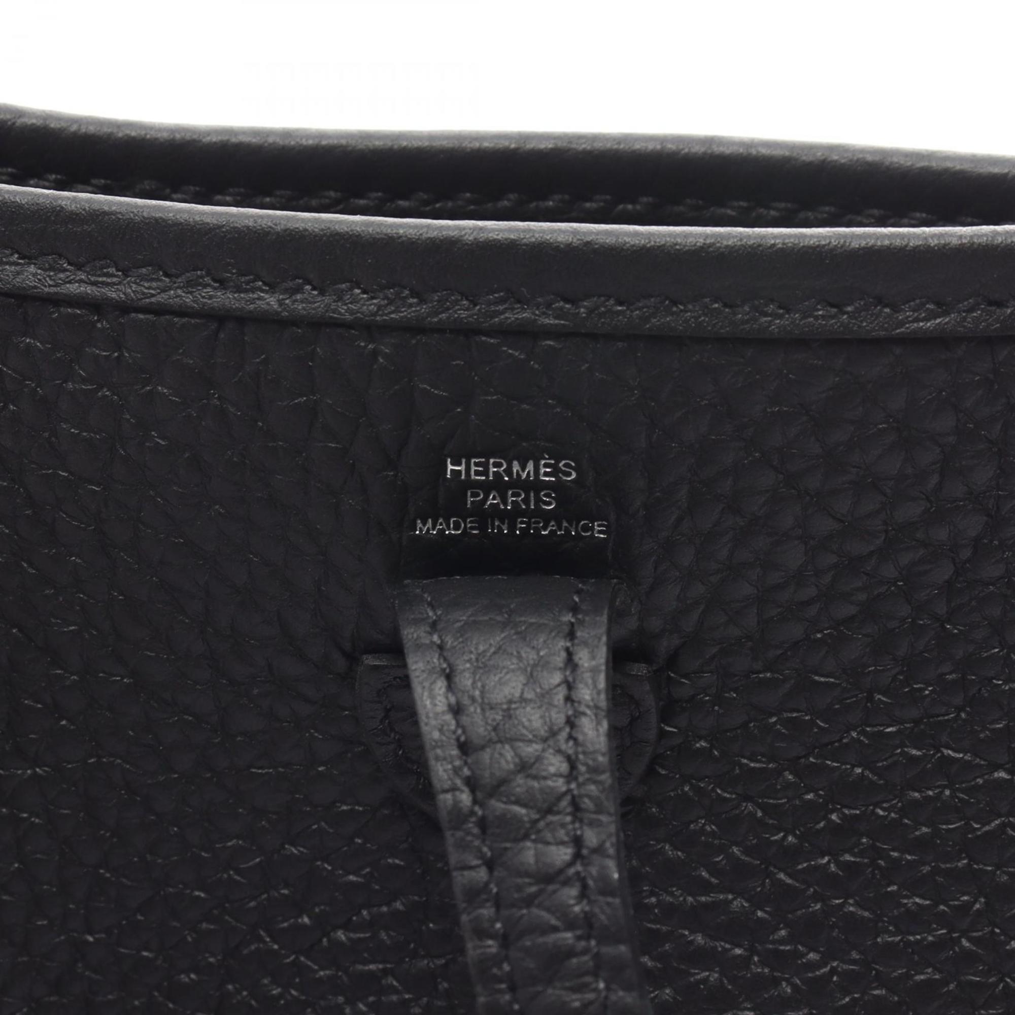 Hermes HERMES Evelyn TPM Amazon Shoulder Bag Taurillon Clemence Women's Black