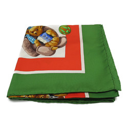 Hermes HERMES Carré 90 Scarf Silk Men's Women's Green Multicolor