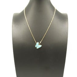 Van Cleef & Arpels De Papillon Turquoise Diamond Necklace K18 (yellow gold) K18WG (white Ladies Clear Blue VCARP7UP00