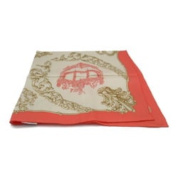 Hermes HERMES Carré 70 Scarf Silk Men's Women's Beige Pink