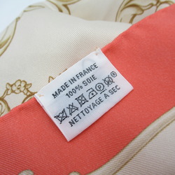 Hermes HERMES Carré 70 Scarf Silk Men's Women's Beige Pink