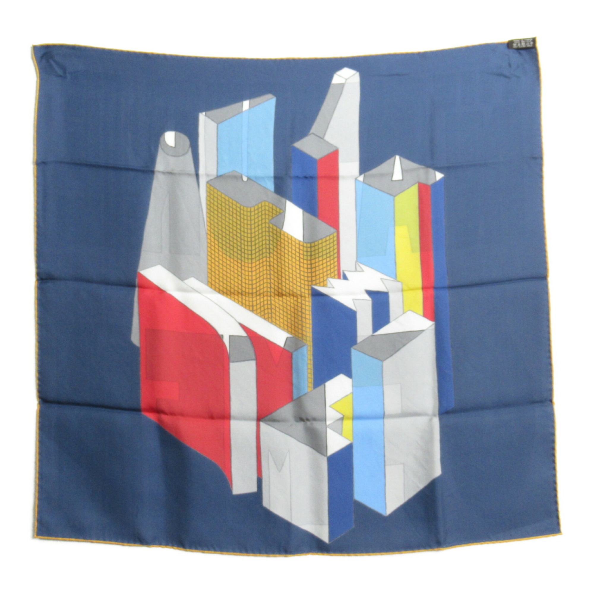 Hermes HERMES Scarf Muffler/Scarf Silk Women's Navy