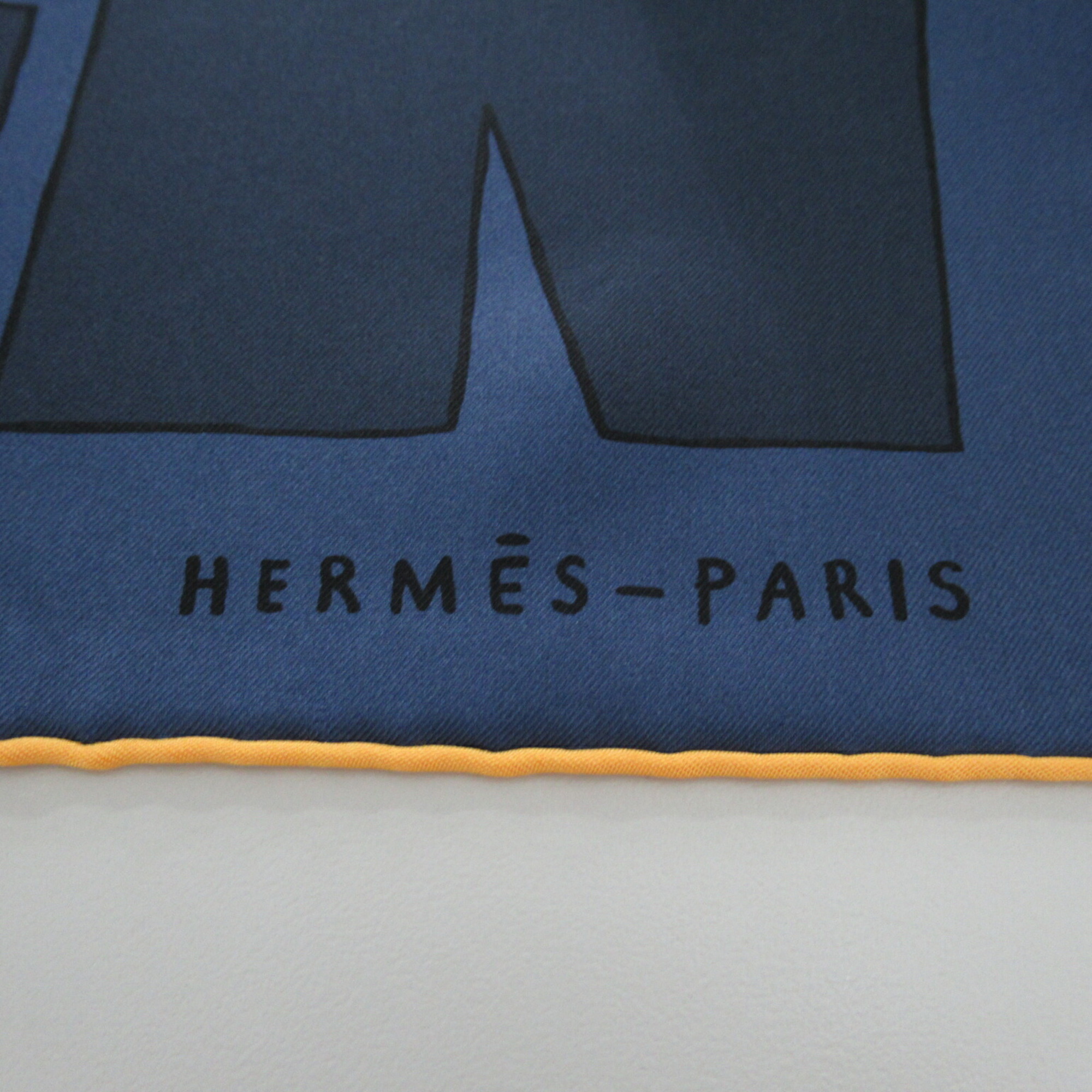 Hermes HERMES Scarf Muffler/Scarf Silk Women's Navy