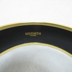 Hermes HERMES enamel bracelet large bangle GP (gold plated) ladies blue