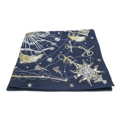 Hermes HERMES Carré 70 Chorus Stellarum Embroidered Scarf Silk Women's Blue