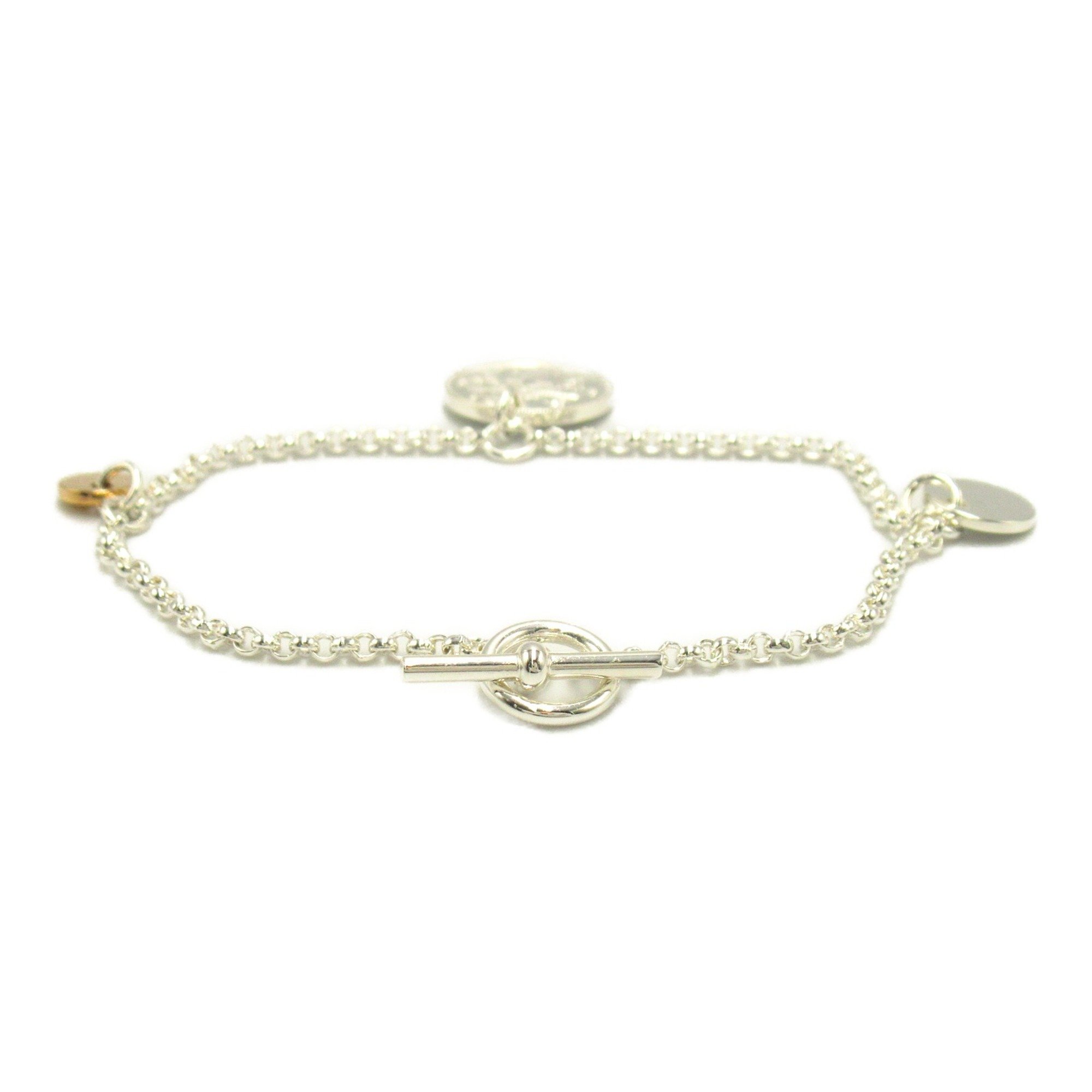 Hermes HERMES Exlibris PM Bracelet Silver 925 K18PG (Pink Gold) Women's Gold