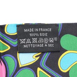 Hermes HERMES Twilly Folklore Scarf Silk Women's Black Pink Multicolor