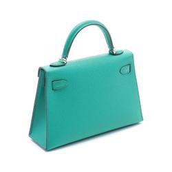 Hermes HERMES Kelly 2 De Handbag Bag Epsom Leather Women's Green