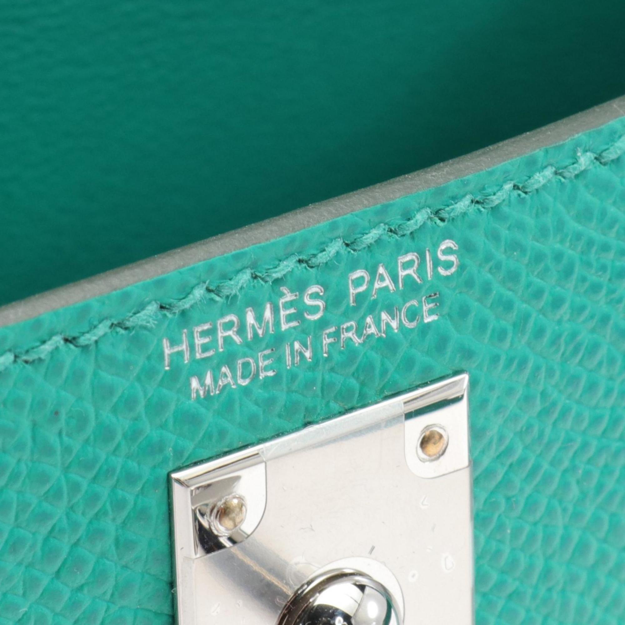 Hermes HERMES Kelly 2 De Handbag Bag Epsom Leather Women's Green