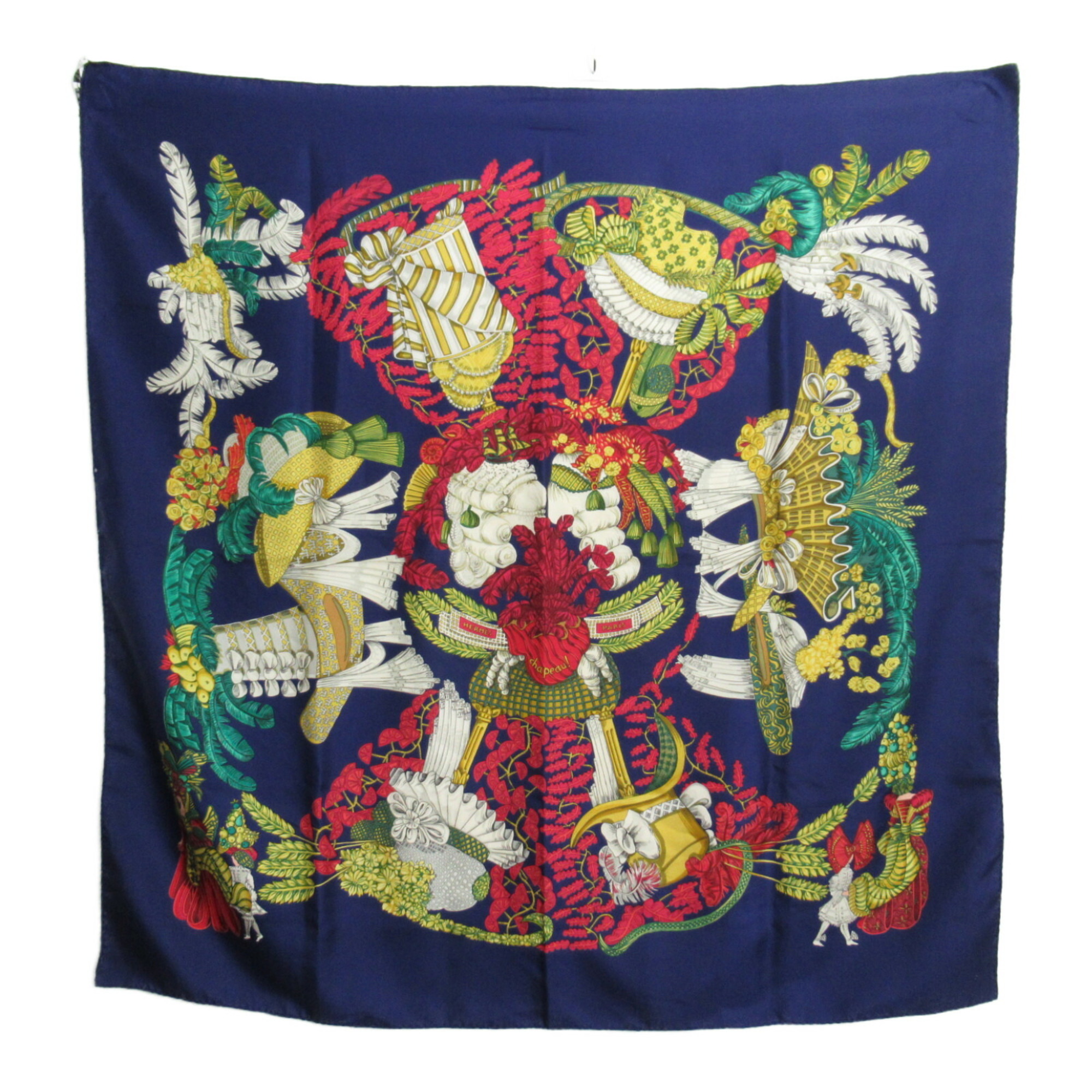 Hermes HERMES Carre 90 Scarf Silk Women's Blue