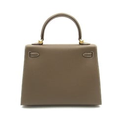 Hermes Kelly 25 handbag, calf leather, Epsom grey, for women