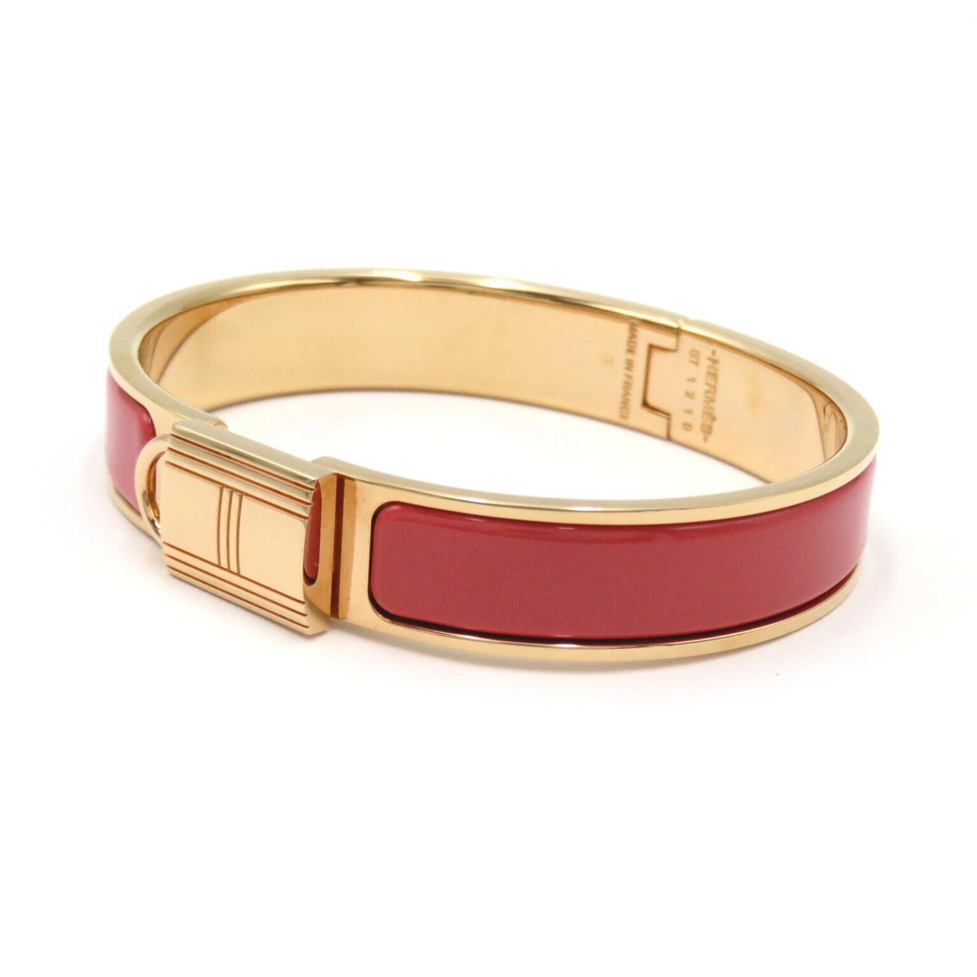 Hermes HERMES Click Cadena Bangle GP (Gold Plated) PG Plated Women's Gold Pink ST1210